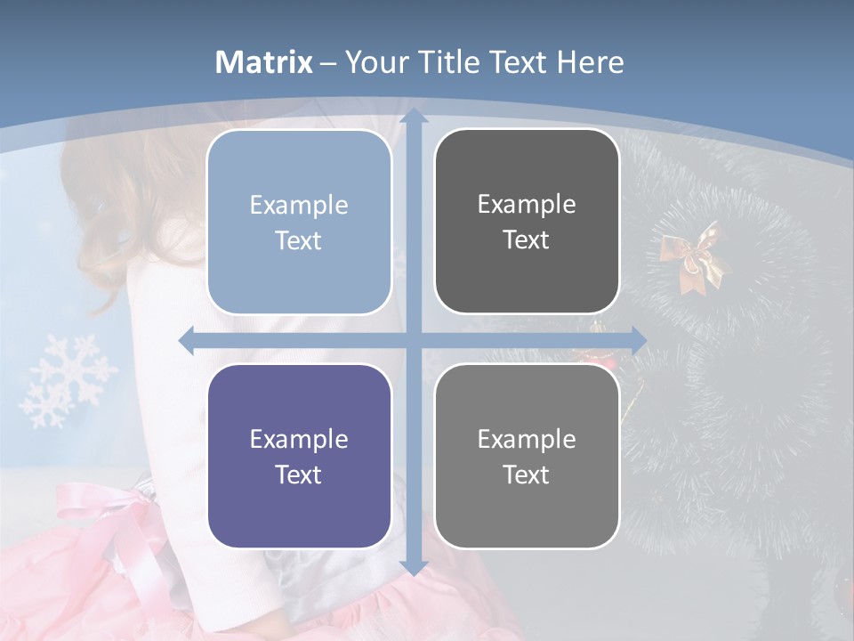 Fishnet Snowflake Gold PowerPoint Template