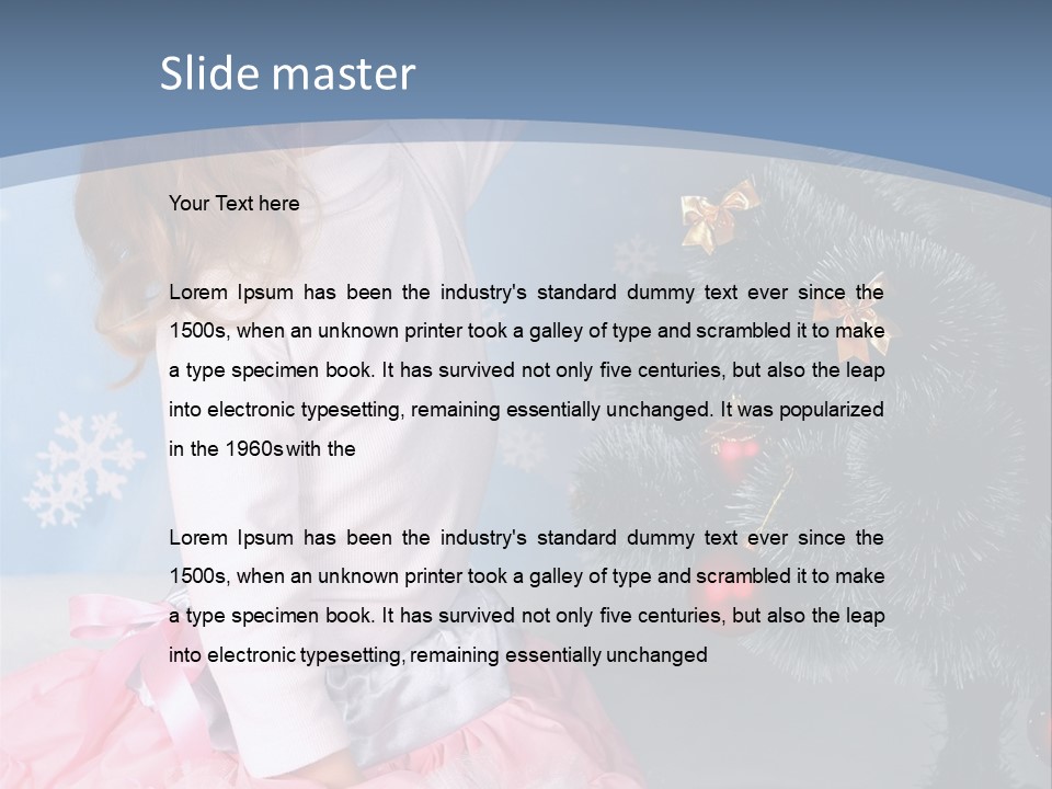 Fishnet Snowflake Gold PowerPoint Template