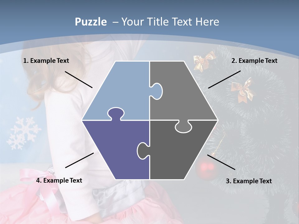 Fishnet Snowflake Gold PowerPoint Template