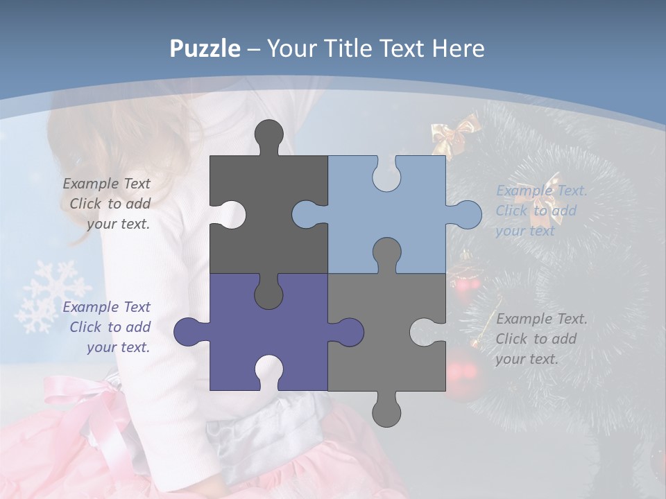 Fishnet Snowflake Gold PowerPoint Template