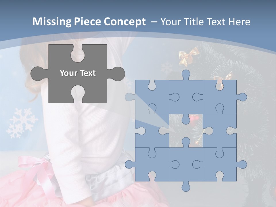 Fishnet Snowflake Gold PowerPoint Template