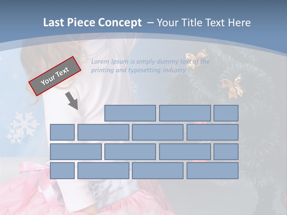 Fishnet Snowflake Gold PowerPoint Template