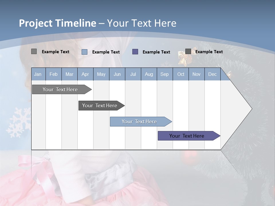 Fishnet Snowflake Gold PowerPoint Template