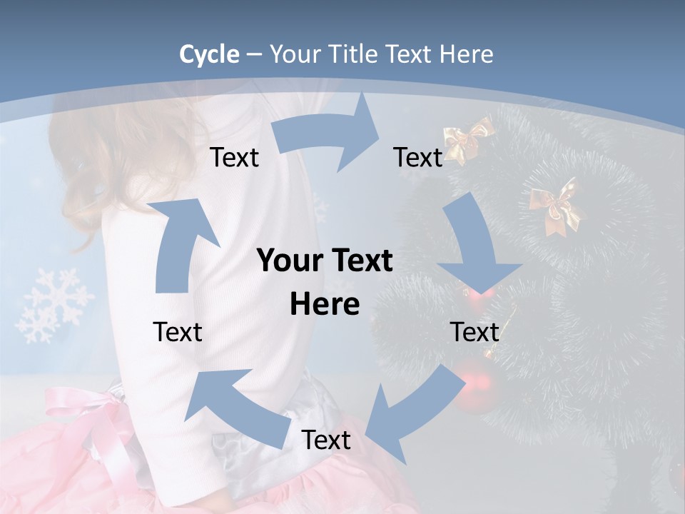 Fishnet Snowflake Gold PowerPoint Template