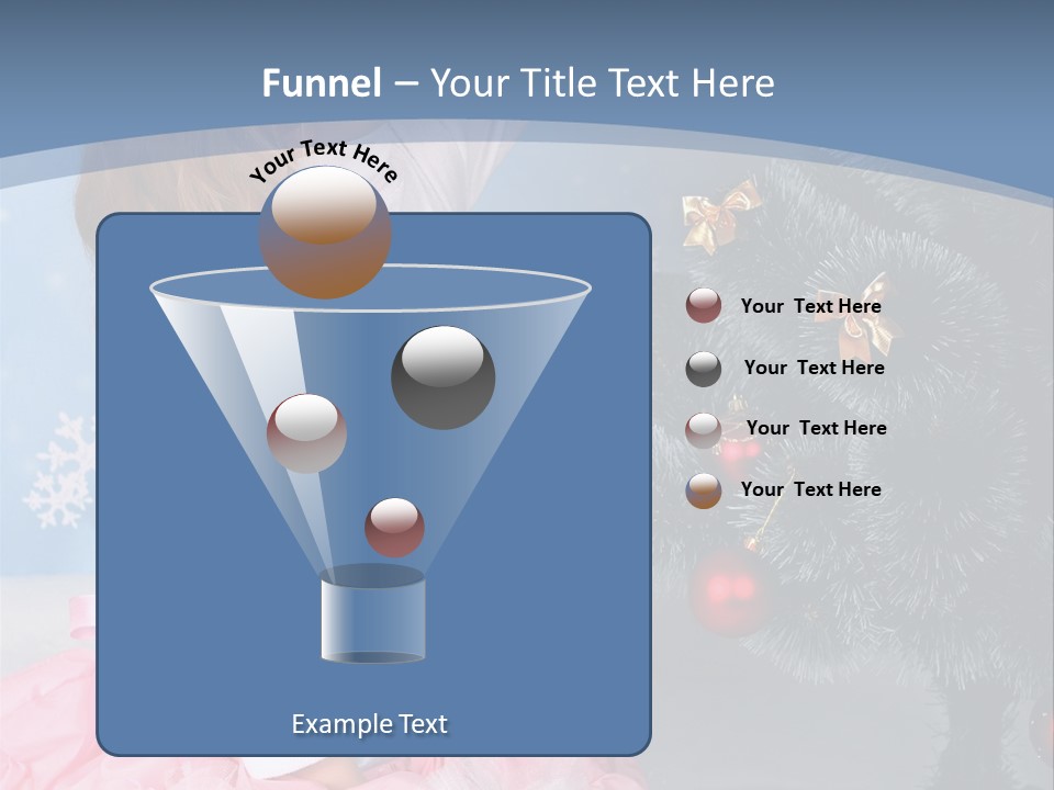 Fishnet Snowflake Gold PowerPoint Template