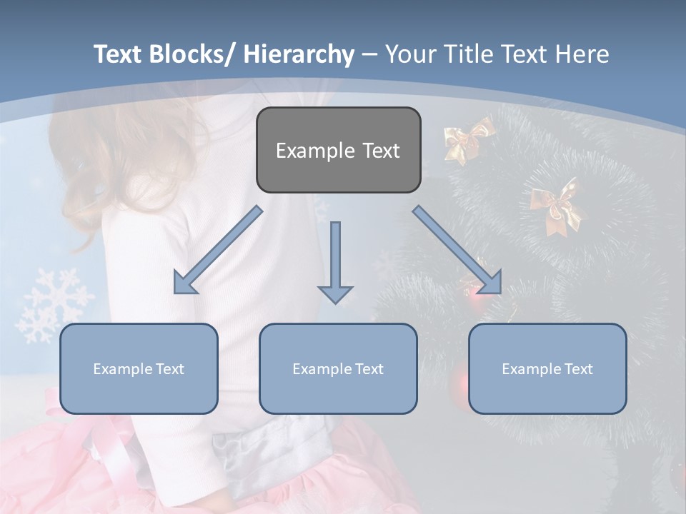 Fishnet Snowflake Gold PowerPoint Template