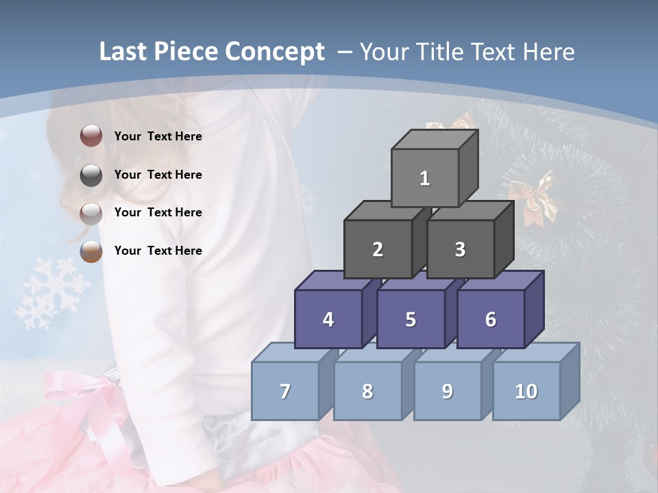 Fishnet Snowflake Gold PowerPoint Template