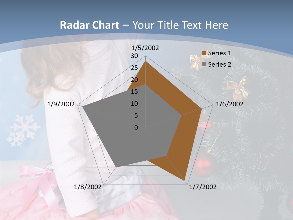Fishnet Snowflake Gold PowerPoint Template