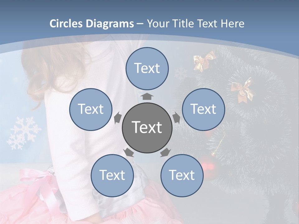 Fishnet Snowflake Gold PowerPoint Template