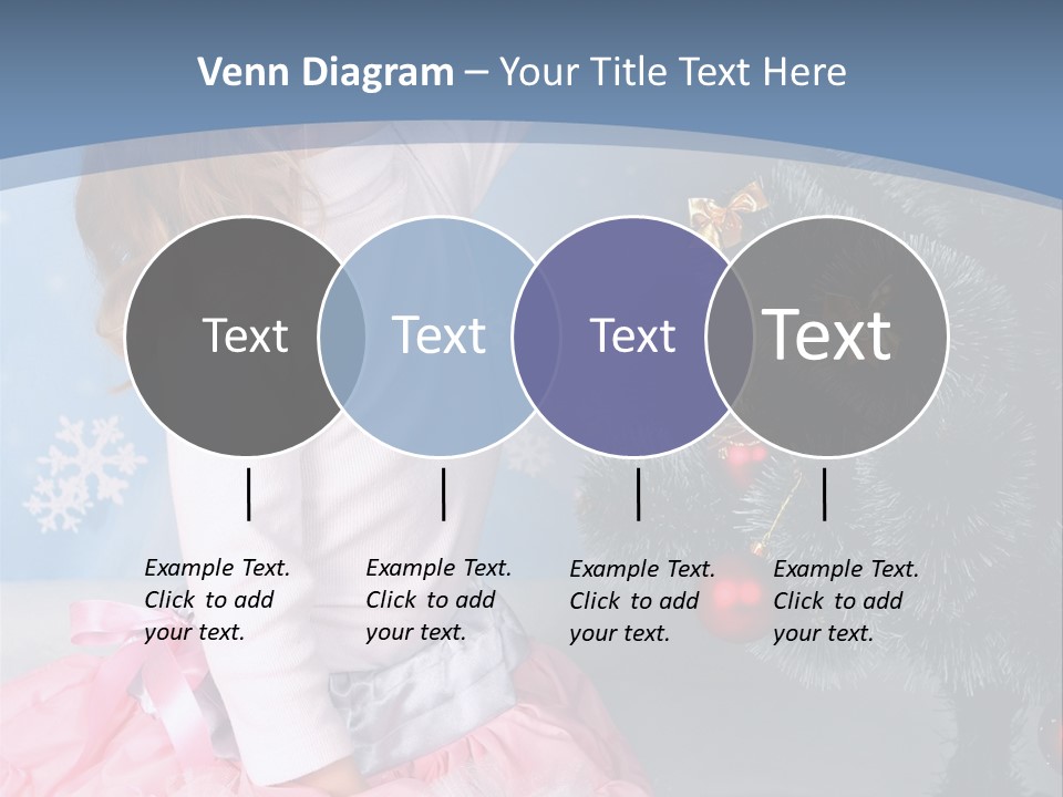 Fishnet Snowflake Gold PowerPoint Template