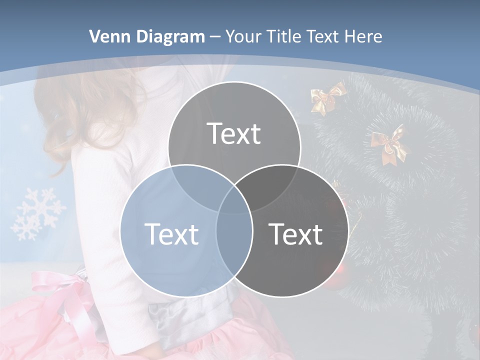 Fishnet Snowflake Gold PowerPoint Template