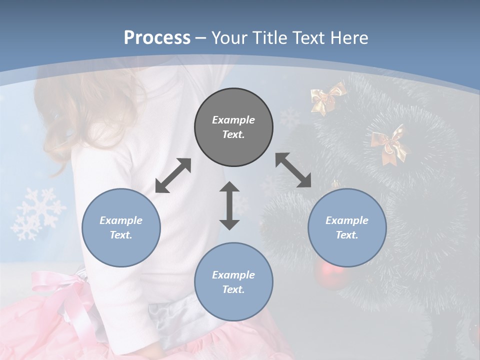 Fishnet Snowflake Gold PowerPoint Template