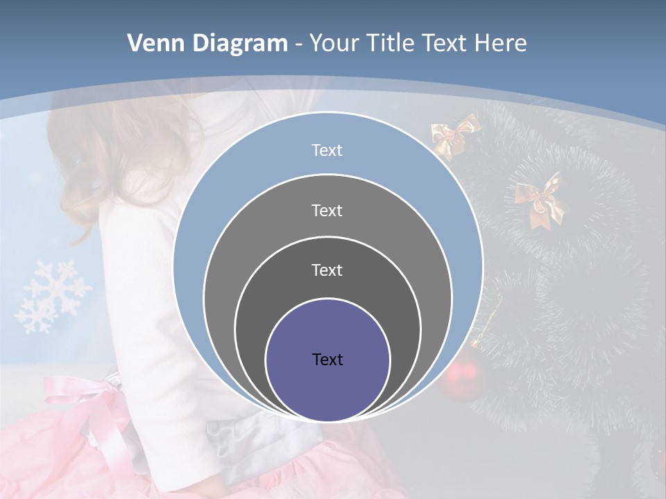 Fishnet Snowflake Gold PowerPoint Template