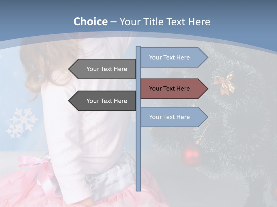 Fishnet Snowflake Gold PowerPoint Template