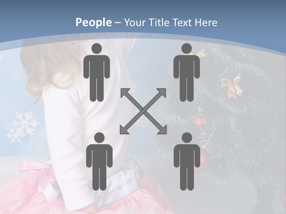 Fishnet Snowflake Gold PowerPoint Template