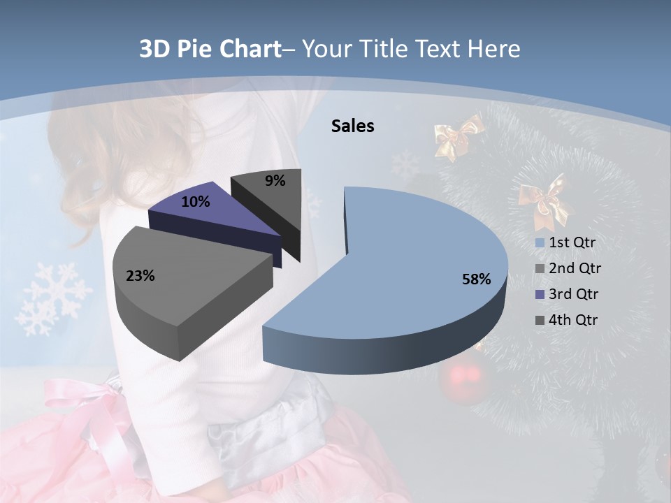 Fishnet Snowflake Gold PowerPoint Template