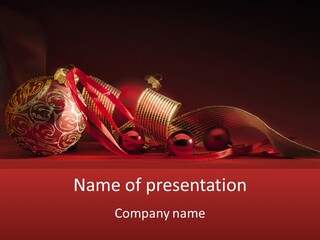 Christmas Balls Red PowerPoint Template