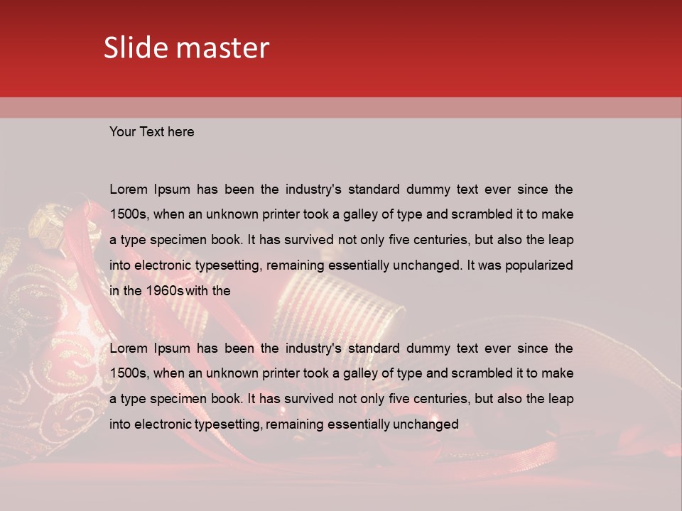 Christmas Balls Red PowerPoint Template