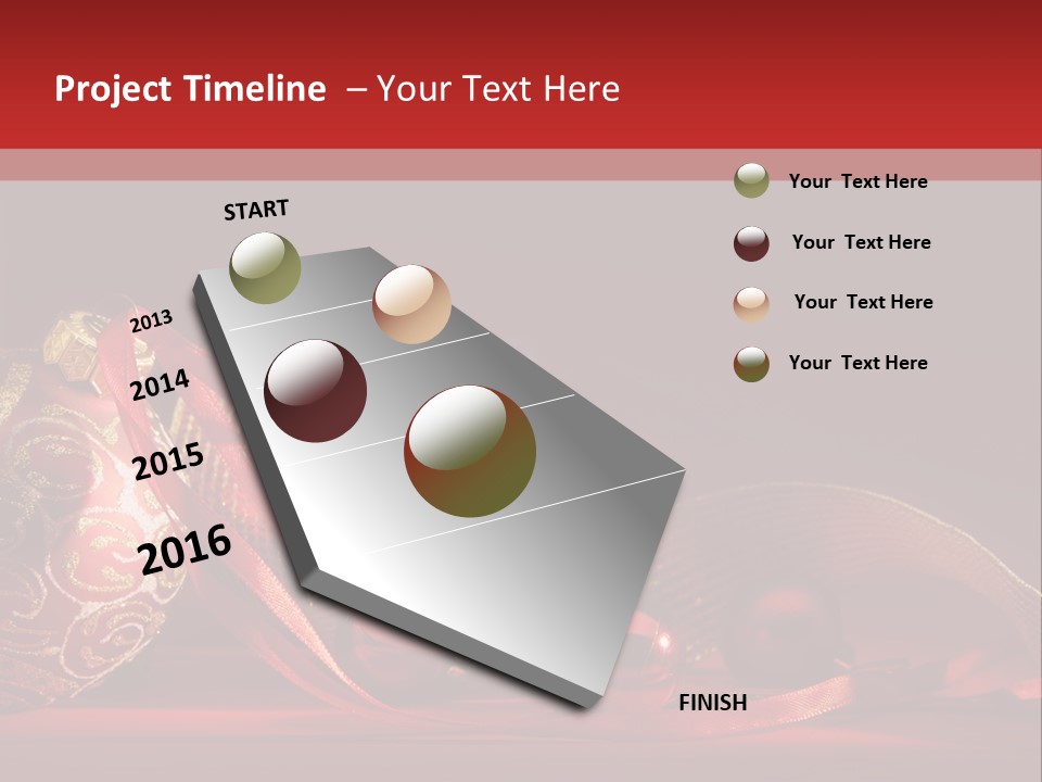 Christmas Balls Red PowerPoint Template
