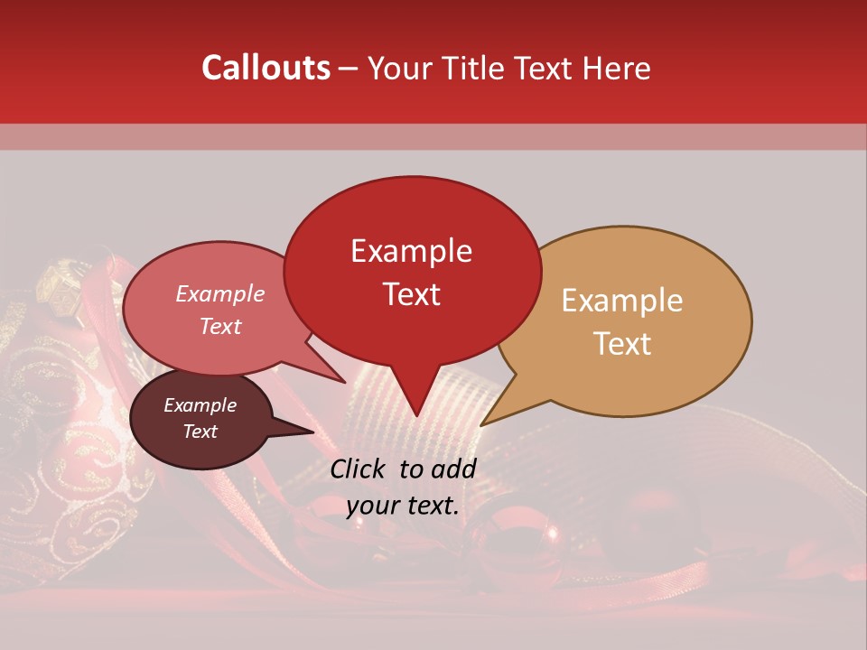 Christmas Balls Red PowerPoint Template