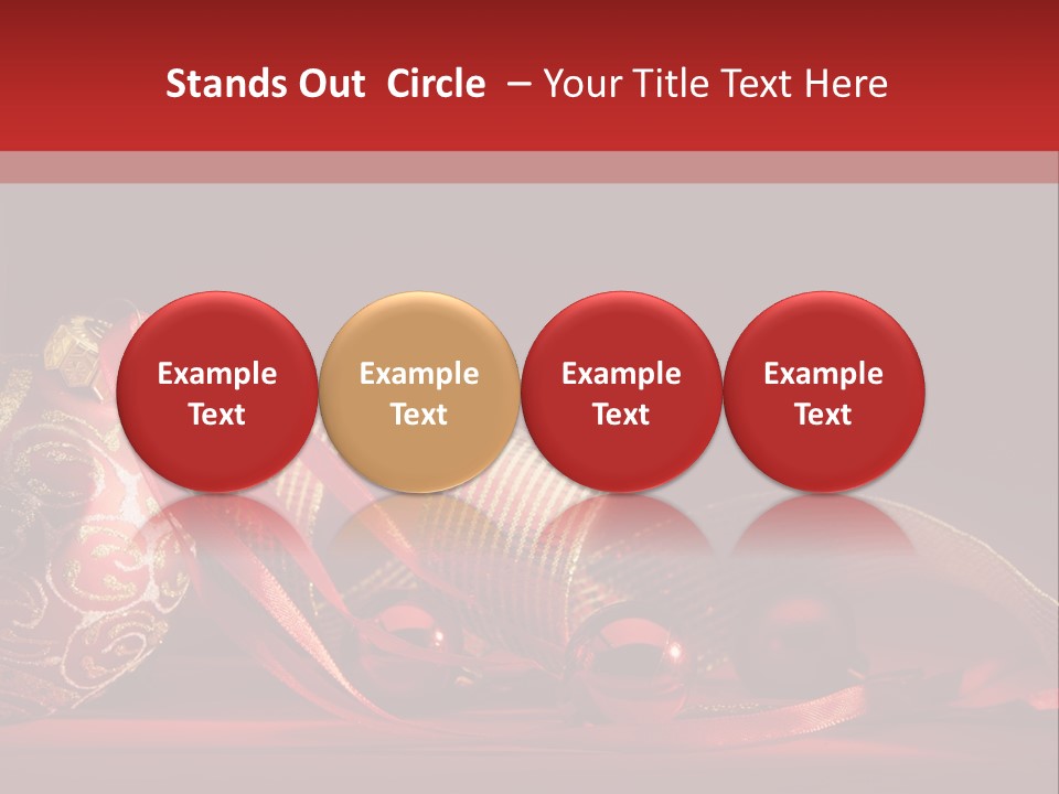 Christmas Balls Red PowerPoint Template
