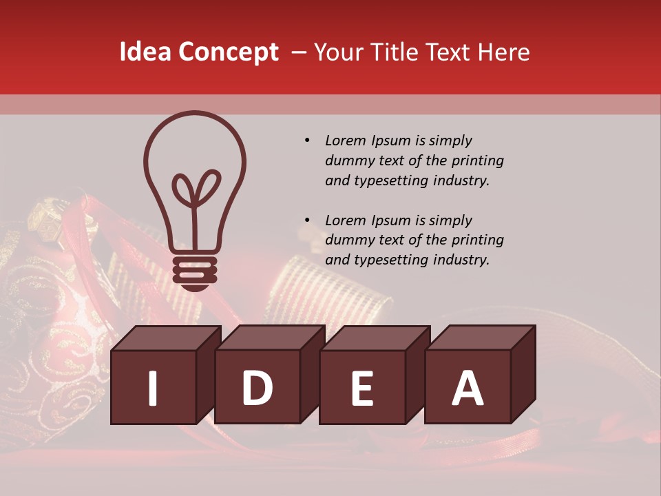 Christmas Balls Red PowerPoint Template