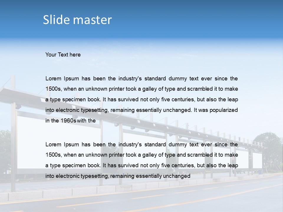 White Sidewalk Site PowerPoint Template