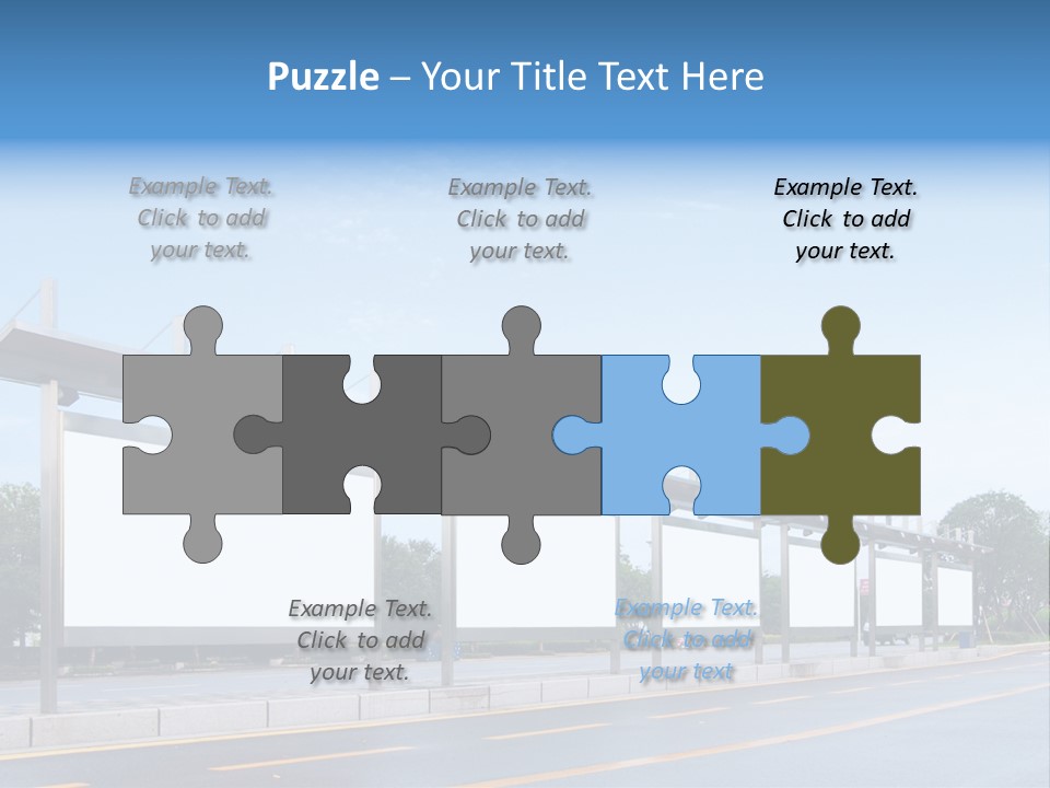 White Sidewalk Site PowerPoint Template