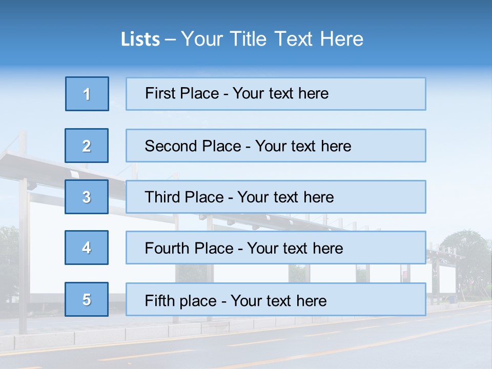 White Sidewalk Site PowerPoint Template