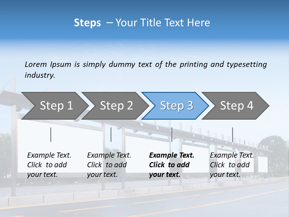 White Sidewalk Site PowerPoint Template