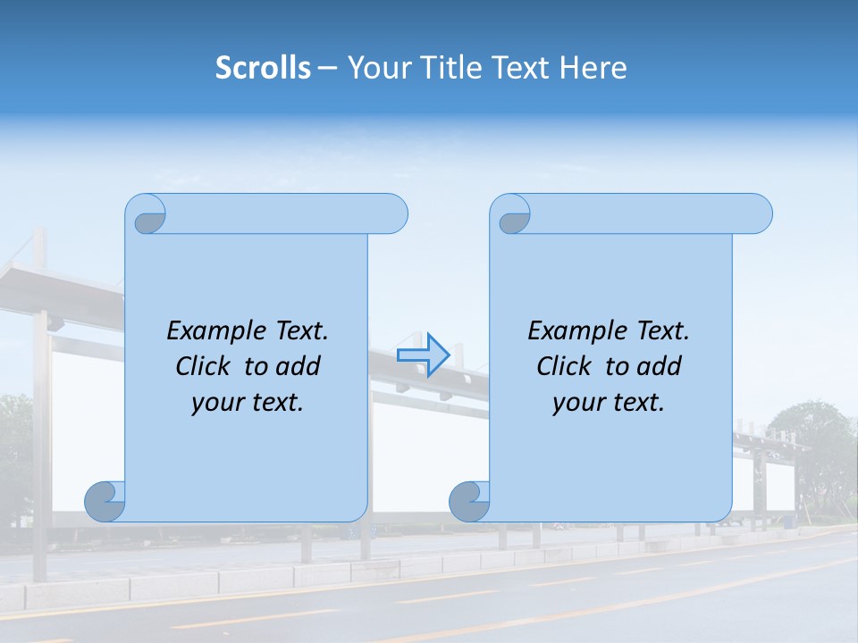 White Sidewalk Site PowerPoint Template