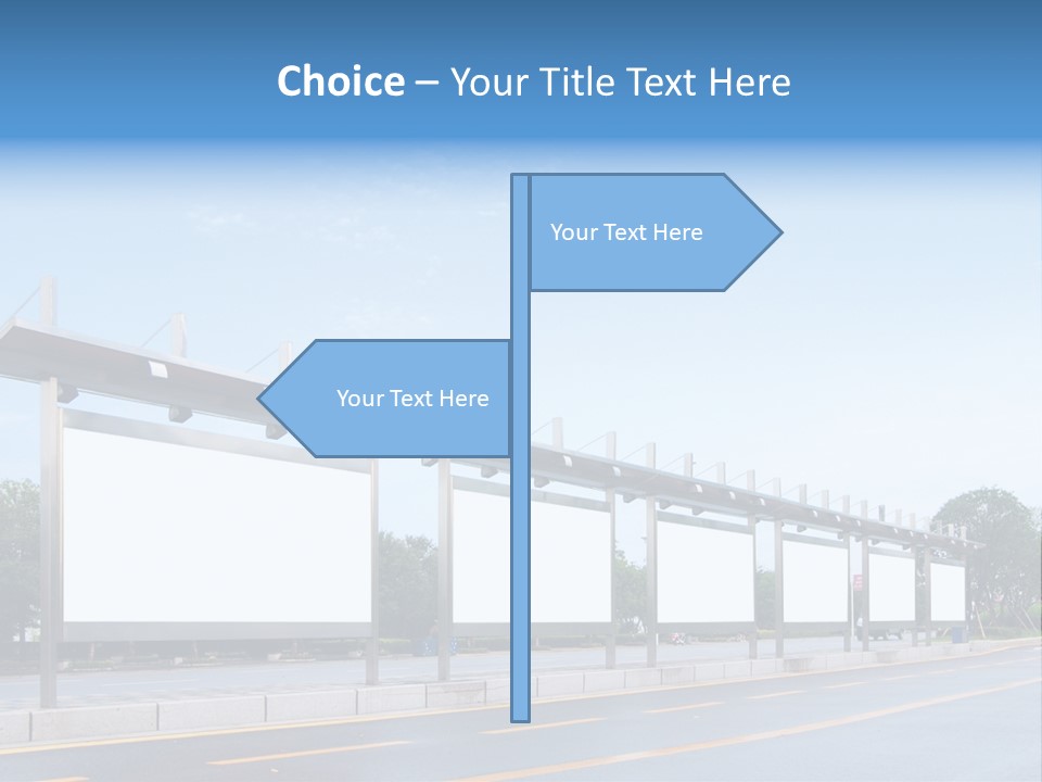 White Sidewalk Site PowerPoint Template