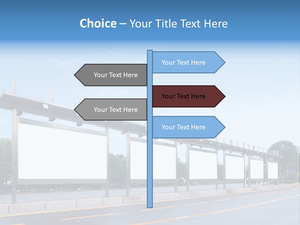 White Sidewalk Site PowerPoint Template