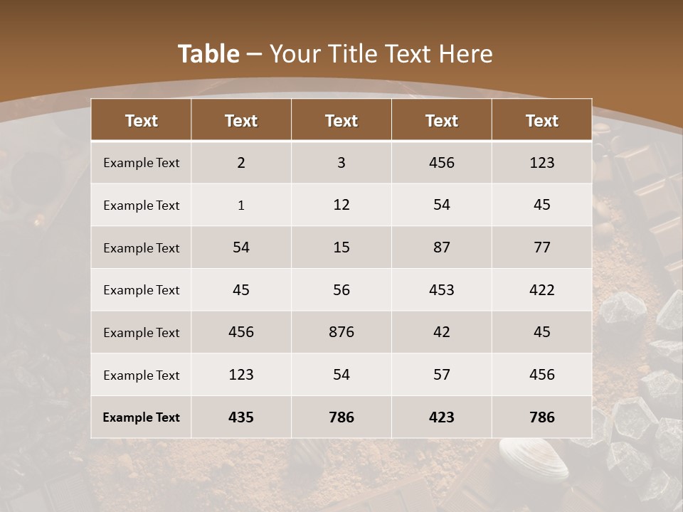 Interior Unhealthy Cacao PowerPoint Template