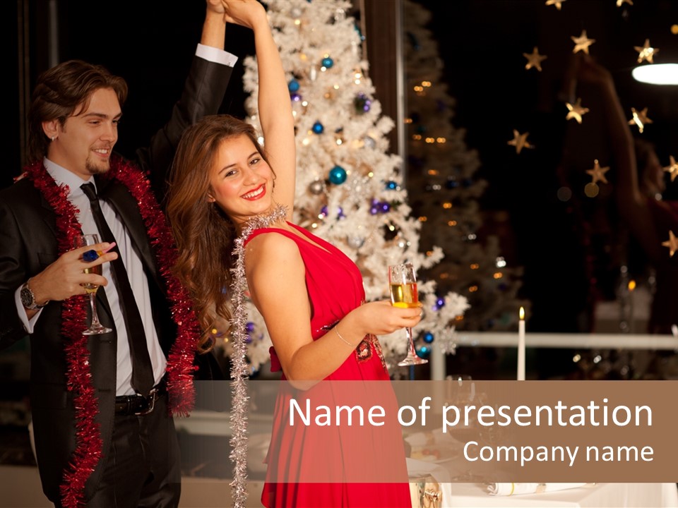 Christmas Party Dress PowerPoint Template