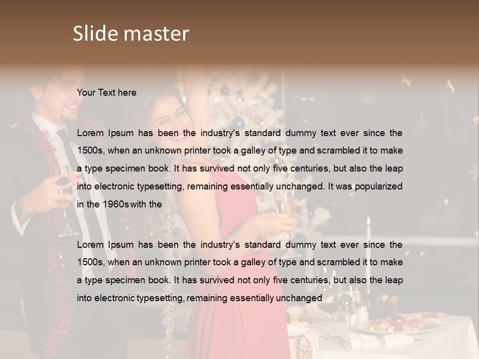 Christmas Party Dress PowerPoint Template