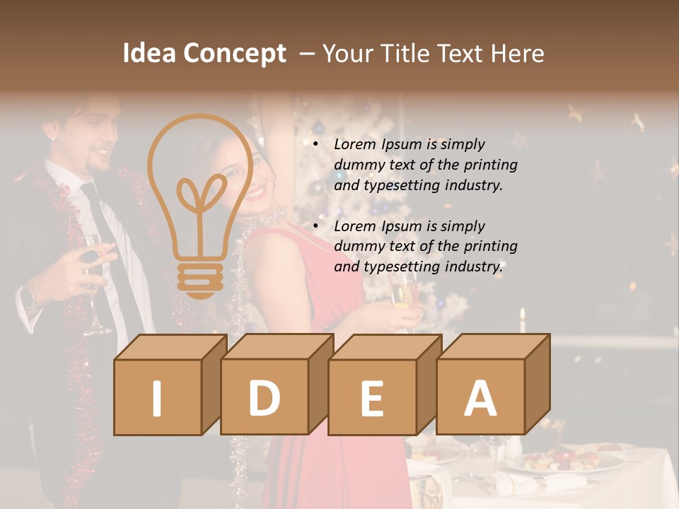 Christmas Party Dress PowerPoint Template