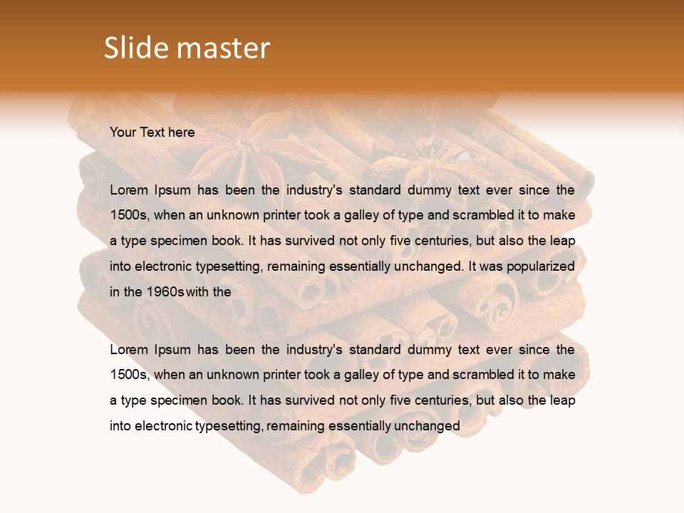 Gourmet Decoration Cinnamon PowerPoint Template