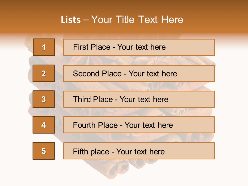 Gourmet Decoration Cinnamon PowerPoint Template