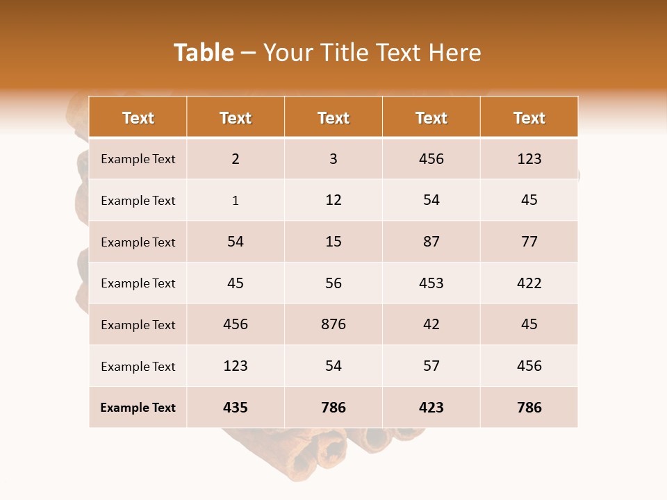 Gourmet Decoration Cinnamon PowerPoint Template