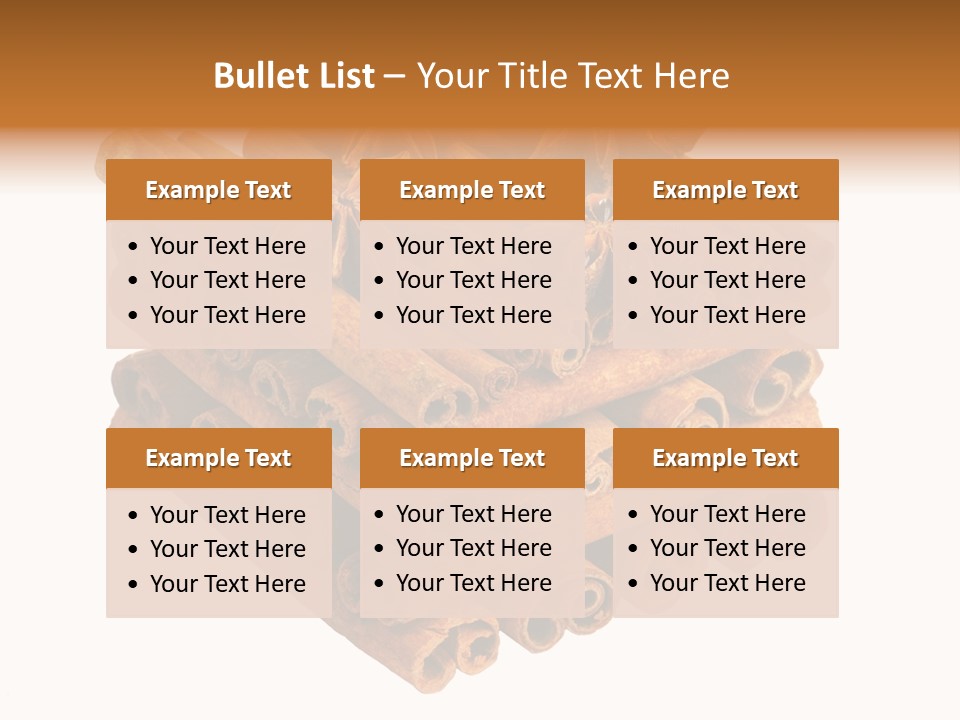 Gourmet Decoration Cinnamon PowerPoint Template