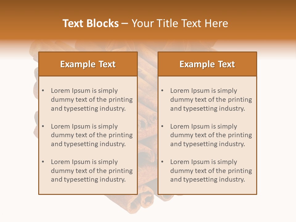 Gourmet Decoration Cinnamon PowerPoint Template