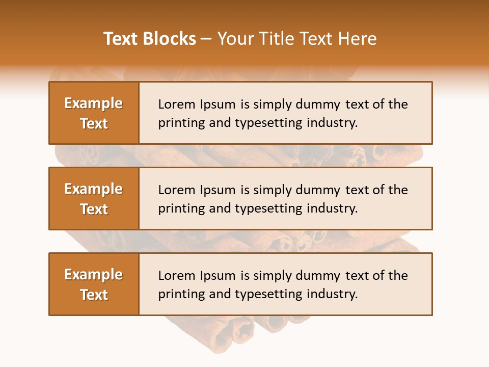 Gourmet Decoration Cinnamon PowerPoint Template