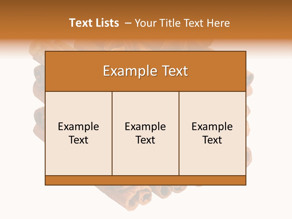 Gourmet Decoration Cinnamon PowerPoint Template