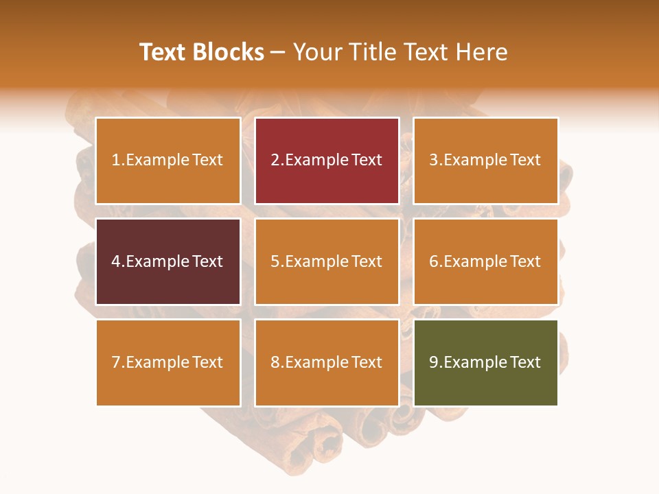 Gourmet Decoration Cinnamon PowerPoint Template