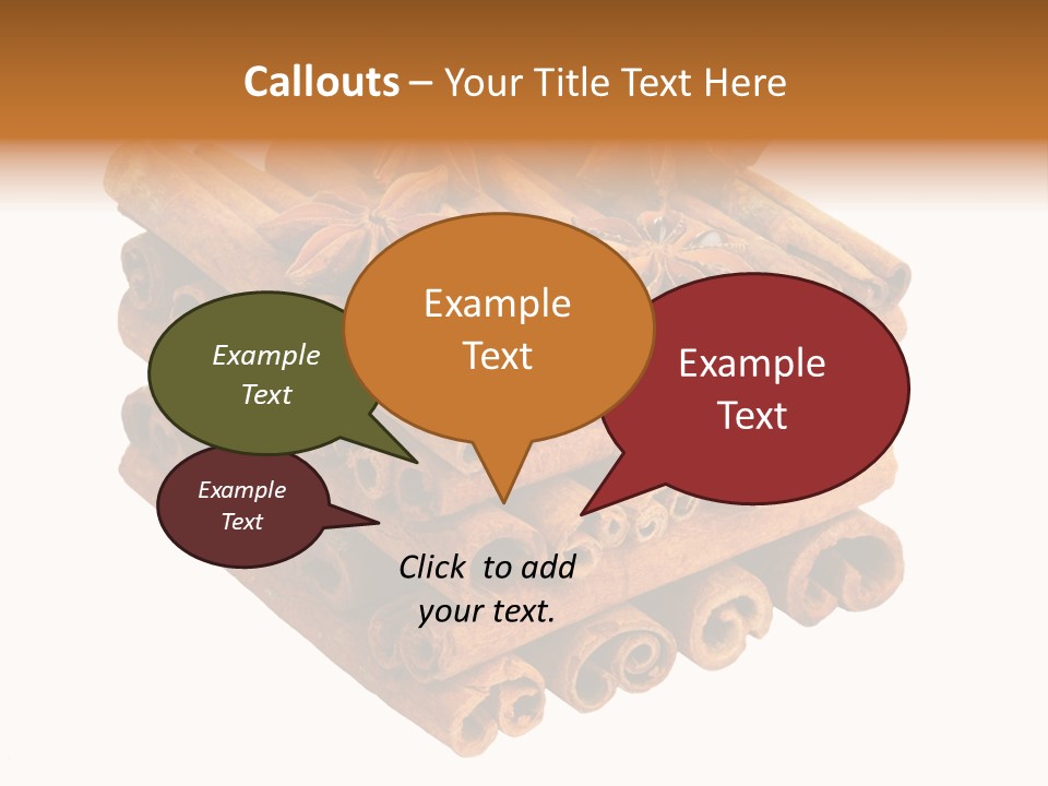 Gourmet Decoration Cinnamon PowerPoint Template