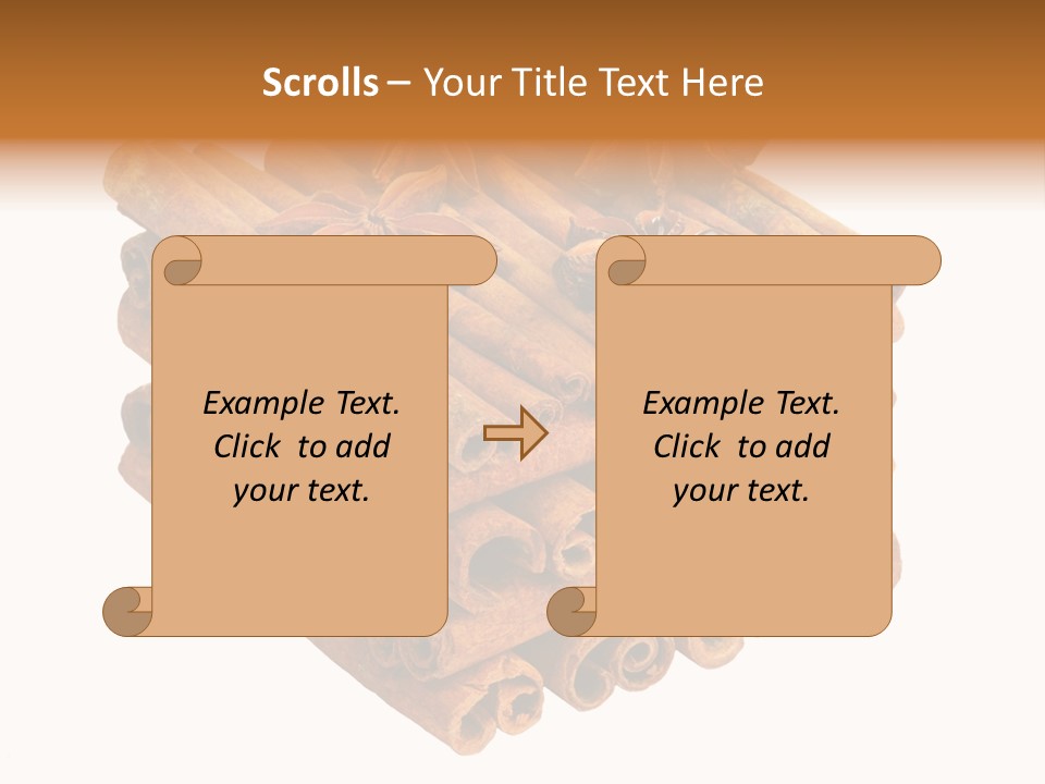 Gourmet Decoration Cinnamon PowerPoint Template