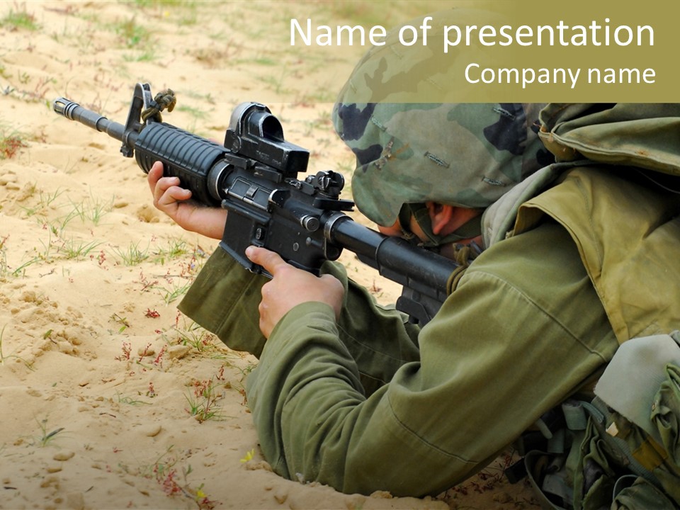 Duty Palestinians Conflict PowerPoint Template