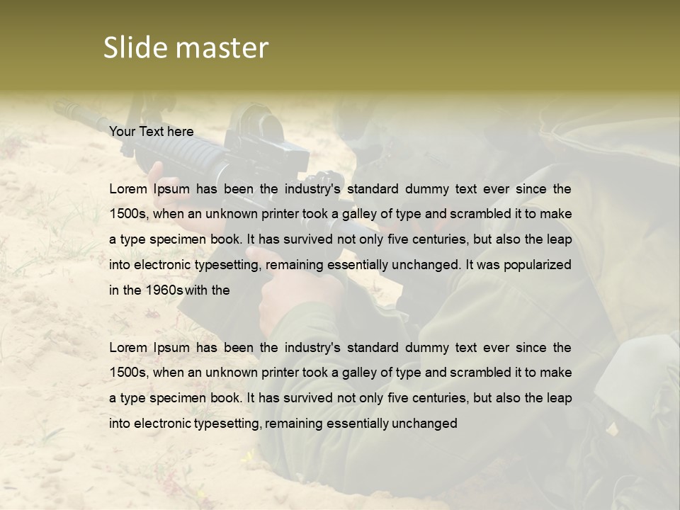 Duty Palestinians Conflict PowerPoint Template