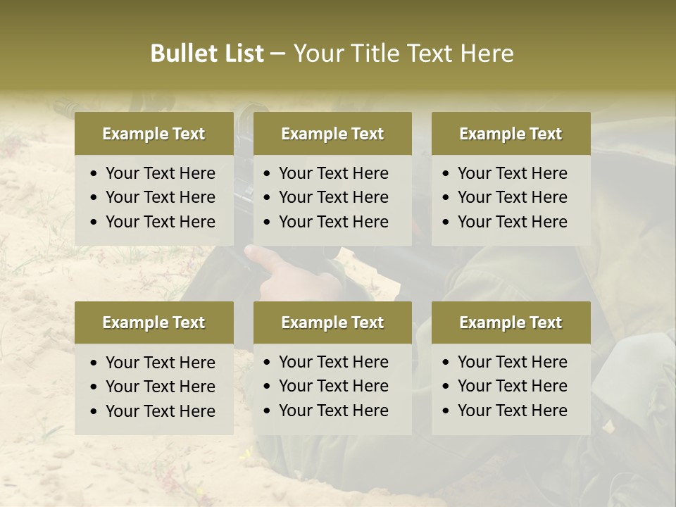 Duty Palestinians Conflict PowerPoint Template